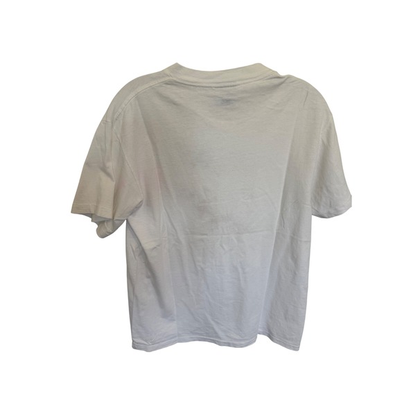 2 Shirts Hanes Tennis Graphic T-Shirt Embroidered Novelty Tee Sportswear White M - Picture 7 of 8